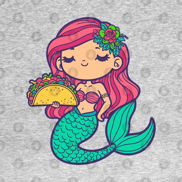 Mermaid with a Taco by DavesTees